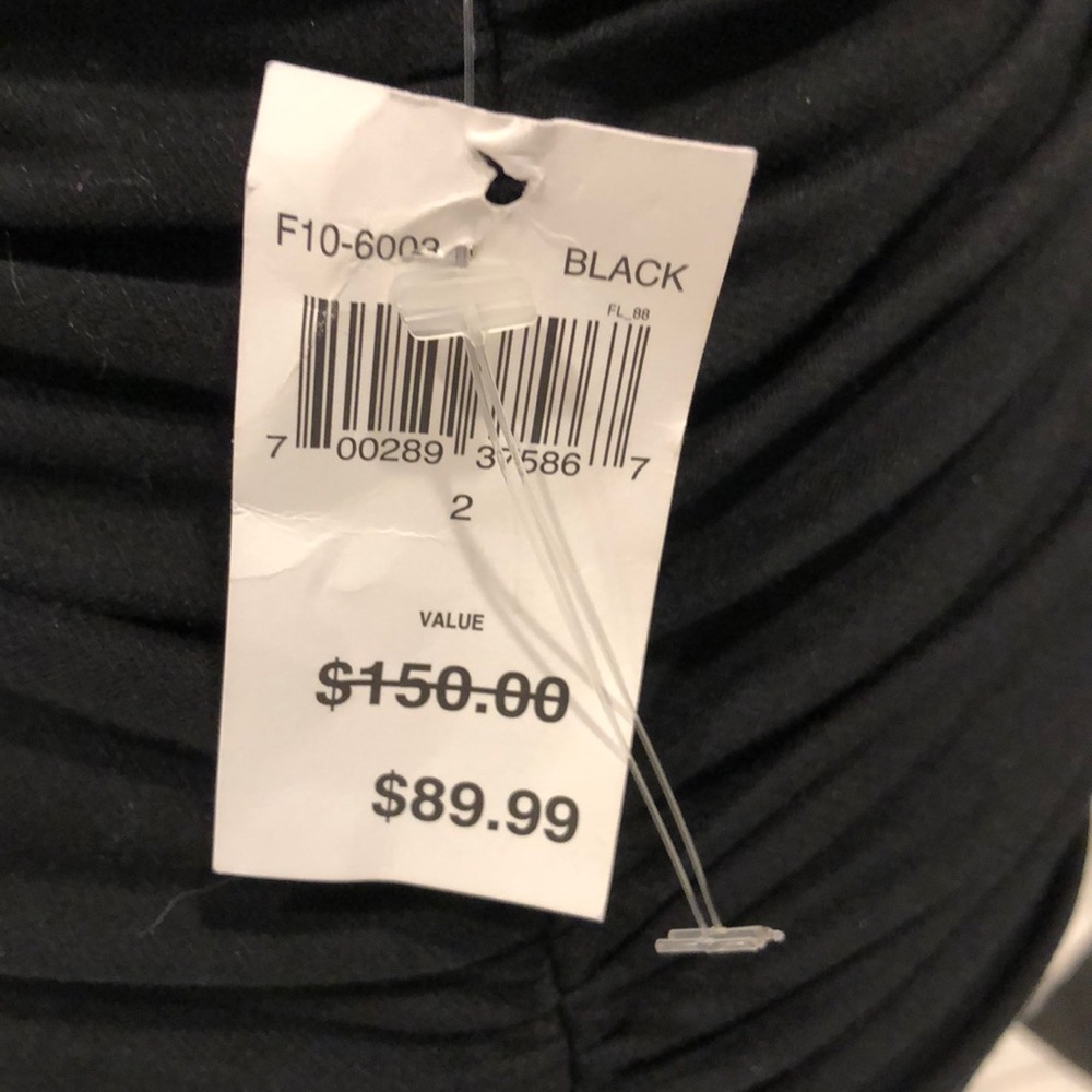 Black Rouching Pencil Skirt - Picture 3 of 4